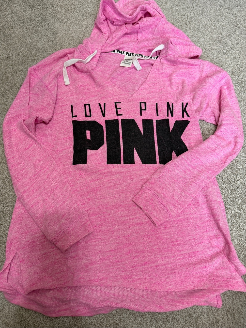 PINK Victoria's Secret by Victoria's Secret Girls' Love Pink Hooded Top - Pink